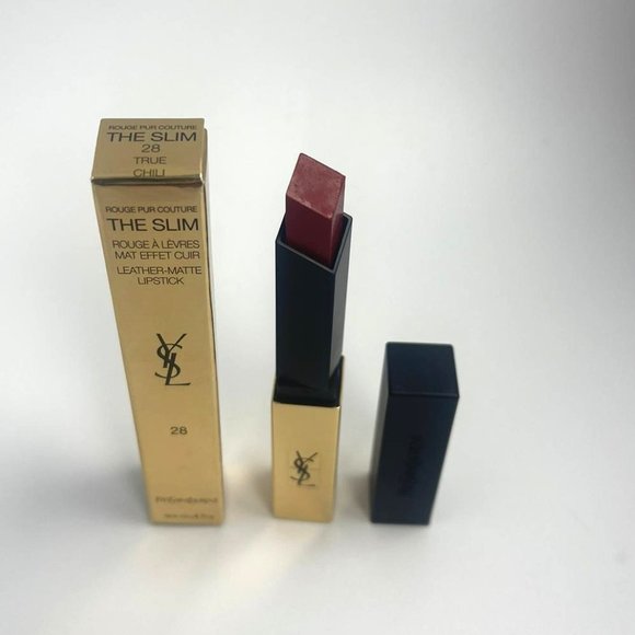 YSL The Slim Longwear Matte Lipstick 28 True Chili BRAND NEW - Picture 2 of 4